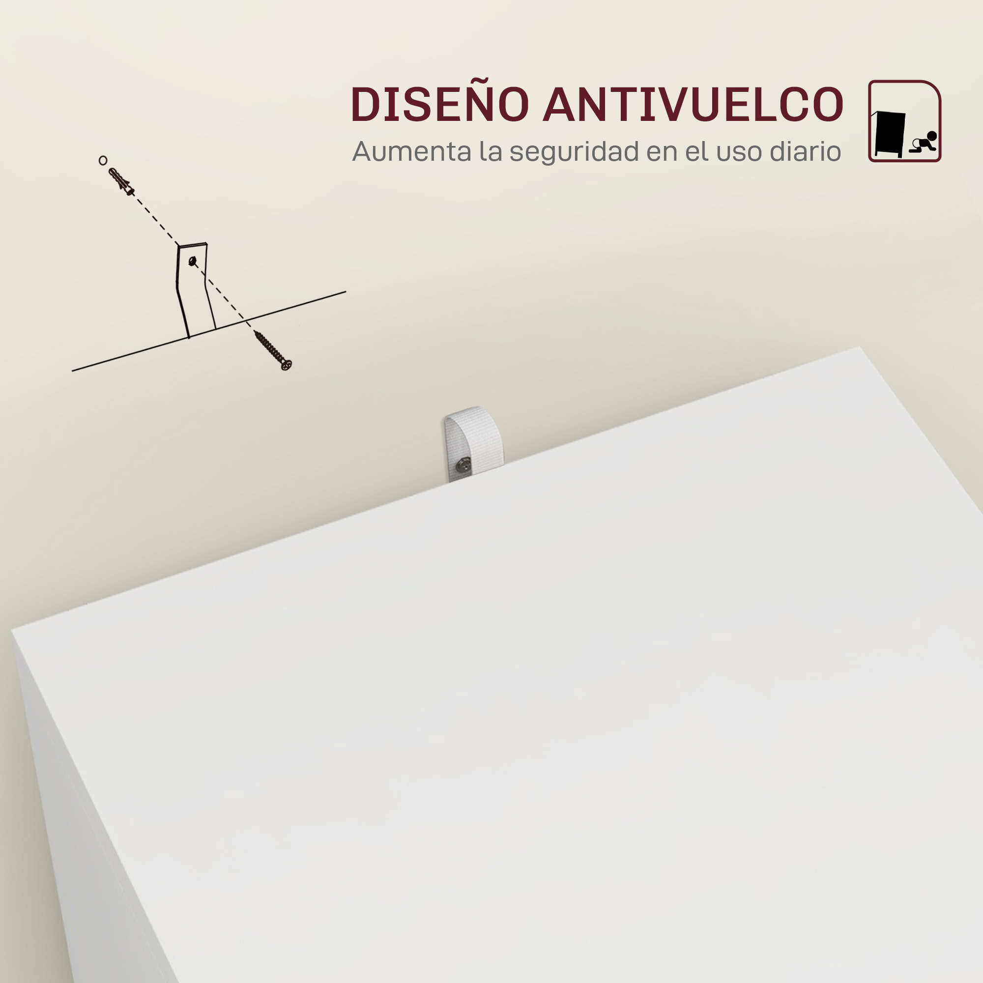 Cajonera de Oficina Mueble Archivador con 2 Cajones Cajonera para Escritorio con Cerraduras Carpetas Suspendidas para A4 y Carta 40x41,5x67,5 cm Blanco