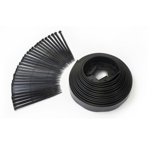 Bordurette 10m pour parterre en plastique noir