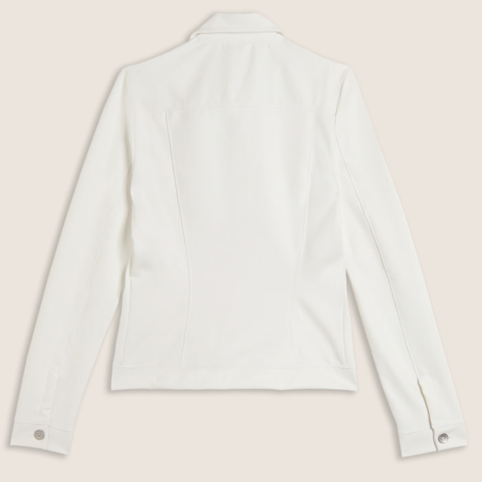 Giacca trucker in similpelle con taglio corto