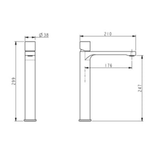 Mitigeur de lavabo XL Fusion avec levier de vidange en verre blanc (SATBSFU285BS)