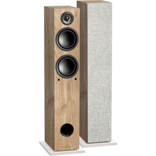 Enceinte colonne active TRIANGLE ELARA LN05A Chene Clair x2