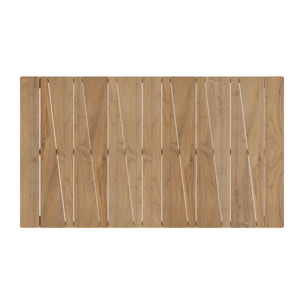 Table et chaises de bar extérieur 4 personnes en teck massif - Tunga