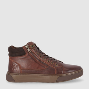 Botines de Piel - Marron - Tacón: Bajo