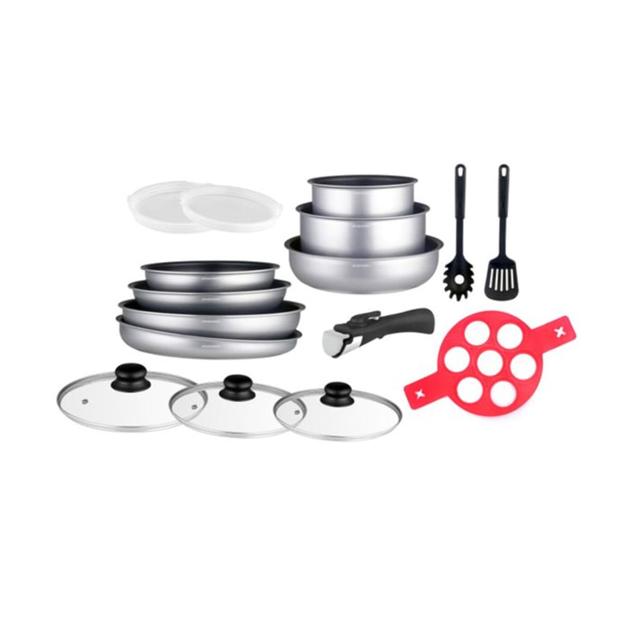 AM. Set 16pcs amov Gris Argent avec moule en silicone