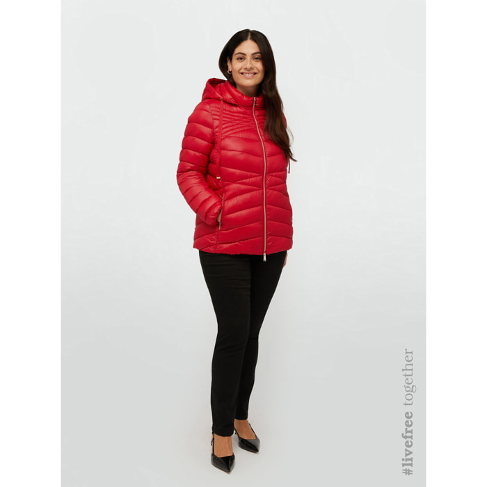 Fiorella Rubino - Plumífero ligero acolchado en Sorona® Aura - Rojo