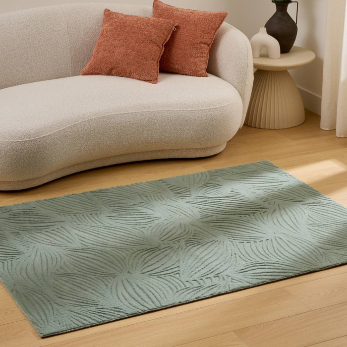 Tapis fausse fourrure Onina vert Kaki 170x120cm