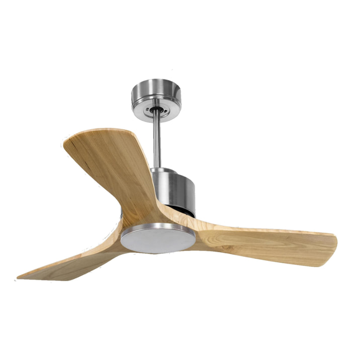 Ventilateur de plafond ø106 cm avec Wifi Réversible Hypersilence 40   W Argent