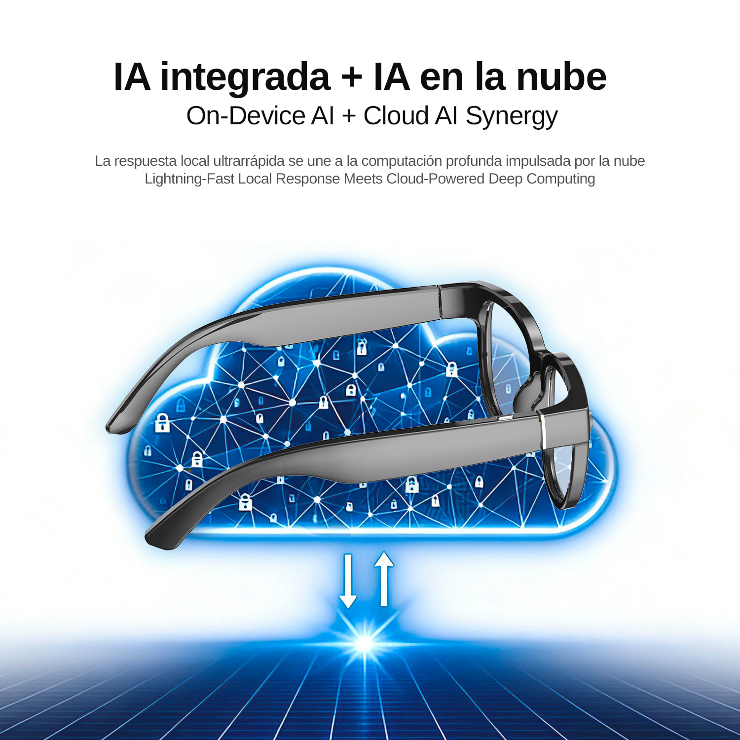 Gafas AI AG66 con cámara de 13mpx para fotos y videos. Traductor inteligente y simultaneao en tiempo real con traducción de llamadas.
