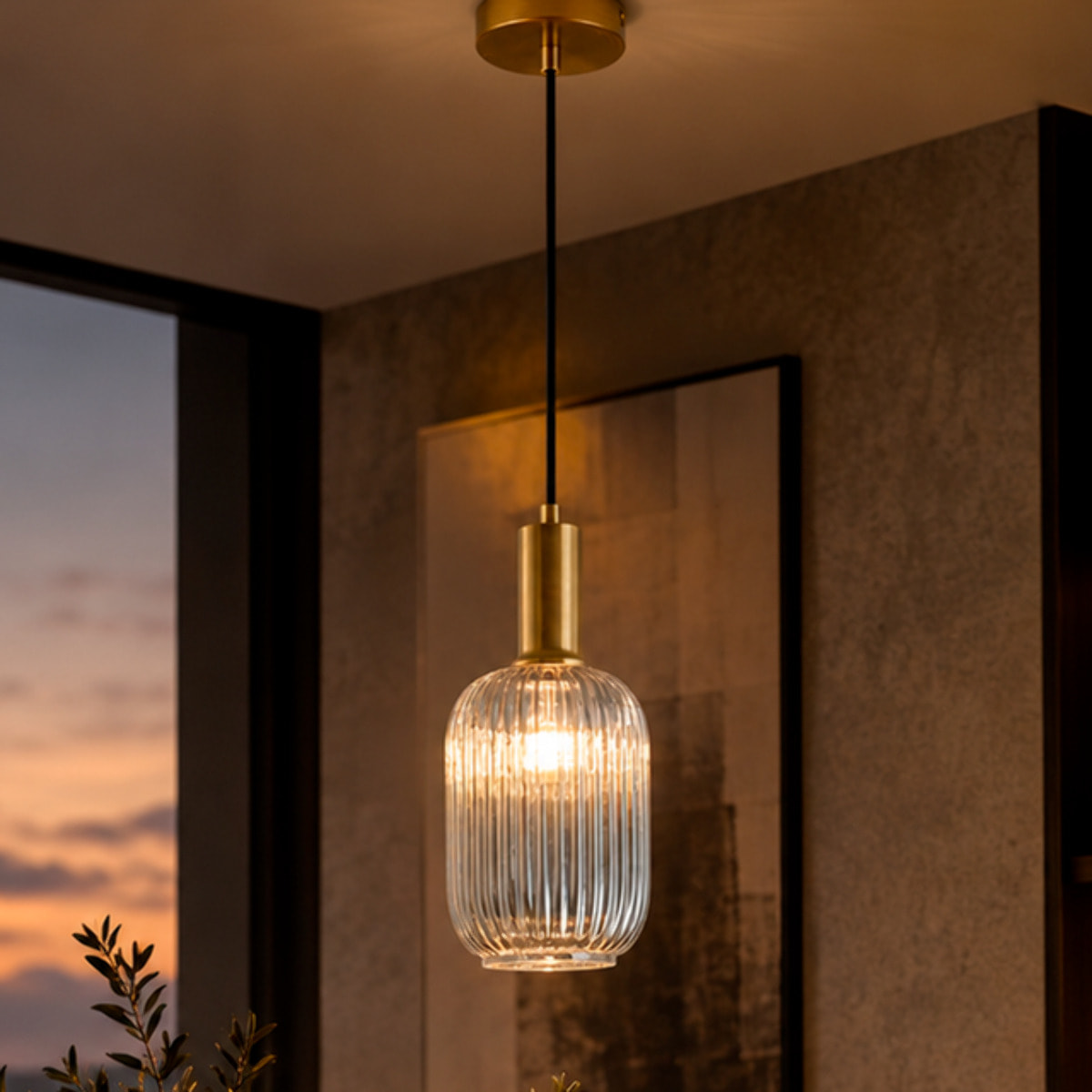 ANTIGONE Lampada a sospensione Bronzo/Grigio
