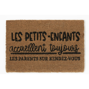 J-Line Paillasson Petits-Enfants Coco Naturel/Noir