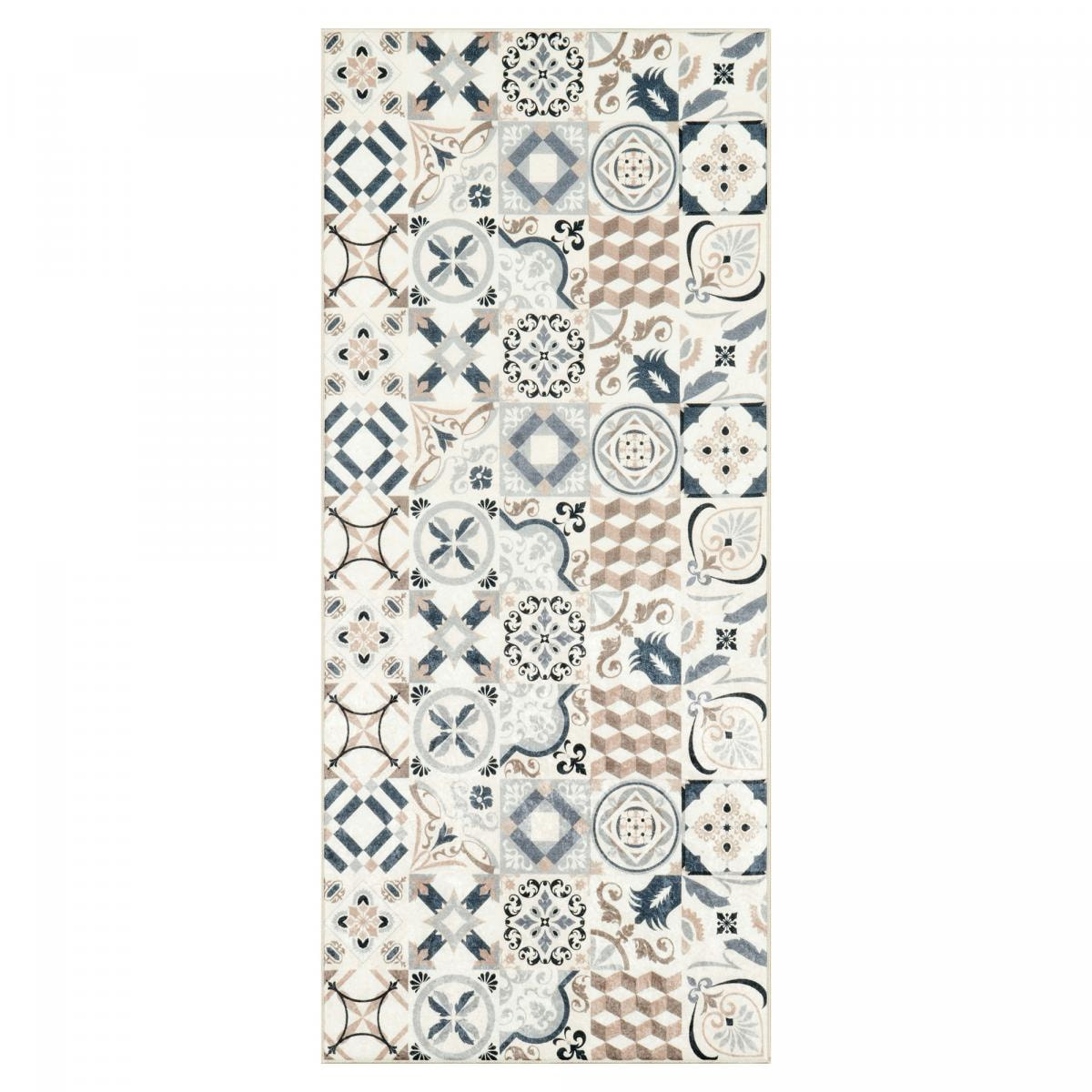 Tapis de cuisine motif carreaux de ciment MOJO