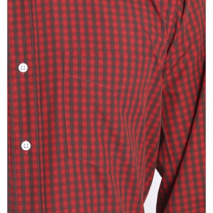 Camicia GRINO quadro rosso e nero