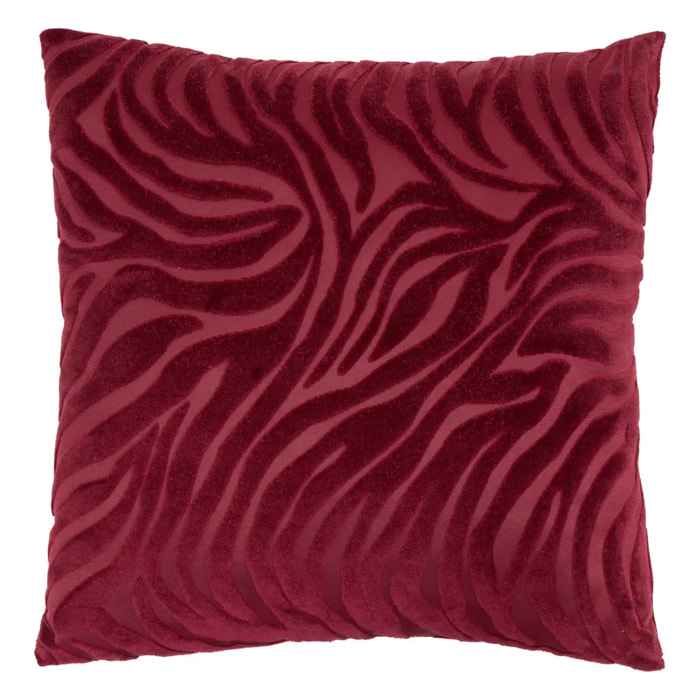 Coussin Tigris rouge grenat 40x40cm