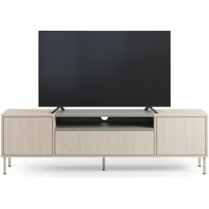 Meuble TV 3 portes bicolore - AMOS