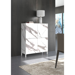 TOMASUCCI mobile alto EDDY WHITE MARBLE Multicolore