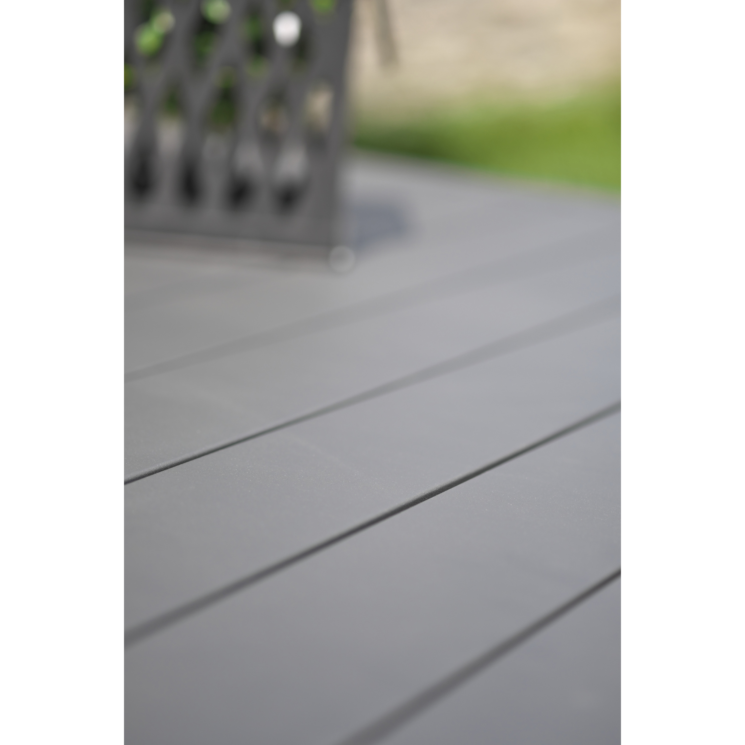 MIAMI - Table de jardin 12 places en aluminium gris anthracite