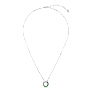 Collana in Argento 925 con Pendente in Cubic Zirconia Verdi