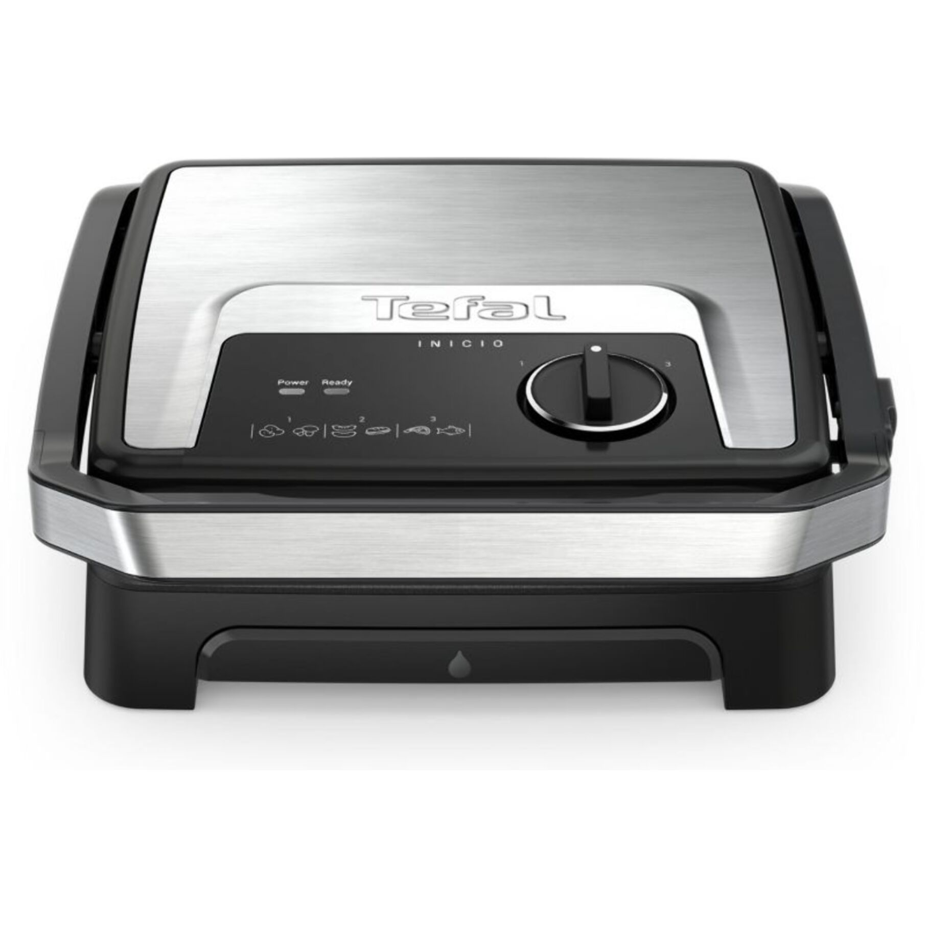 Grille-viande TEFAL GC272D10 inox noir à poser, 29x26 cm