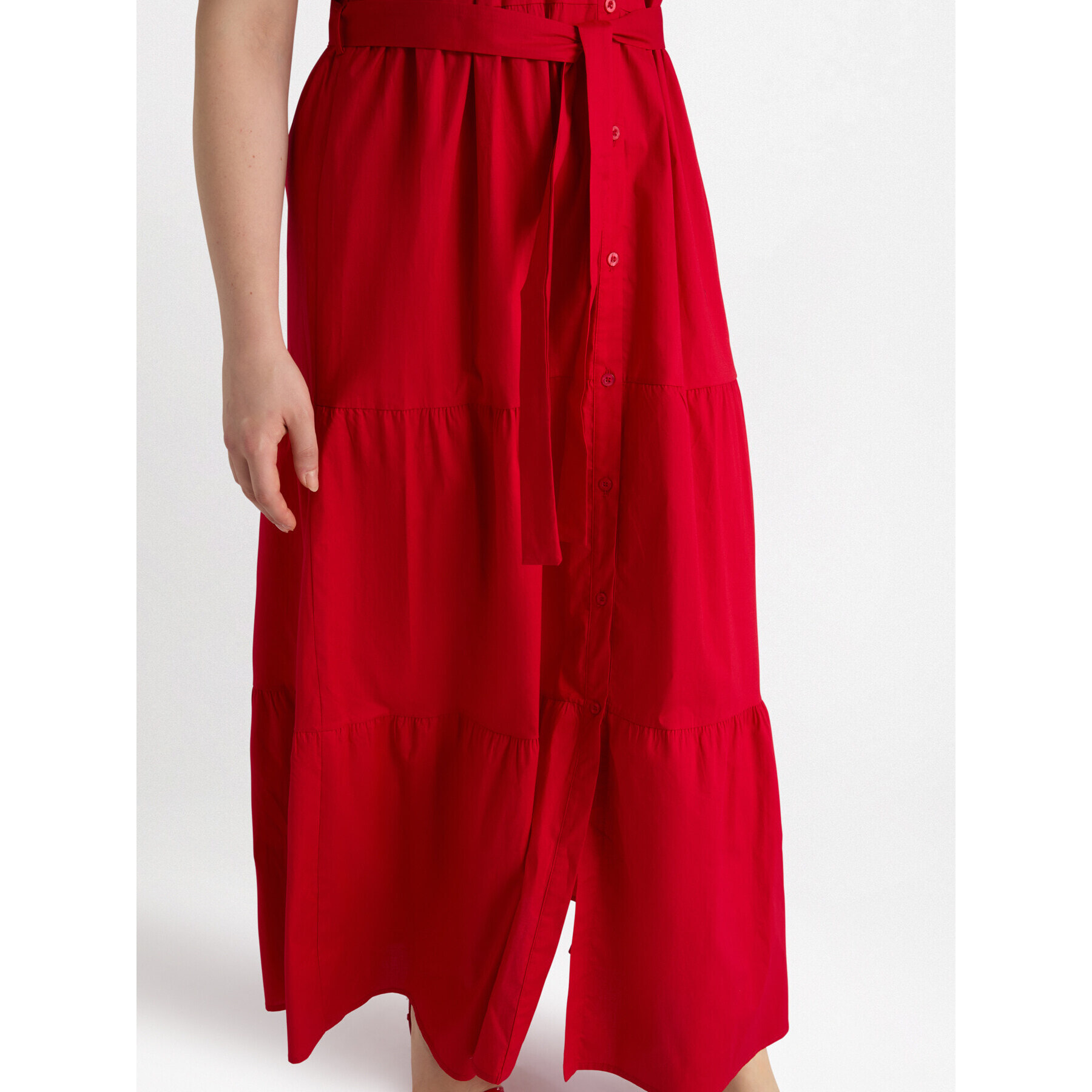 Fiorella Rubino - Vestido camisero largo - Rojo
