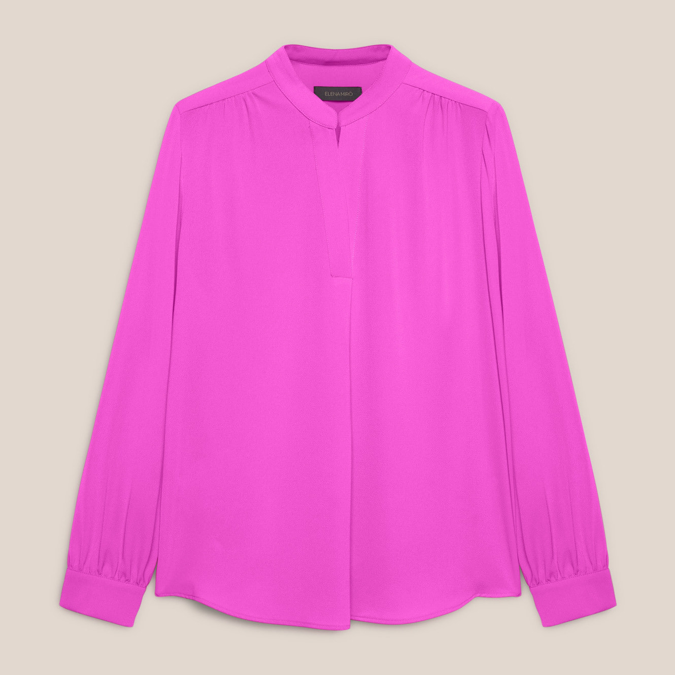 Elena Mirò - Blusa con fruncidos - Fuchsia