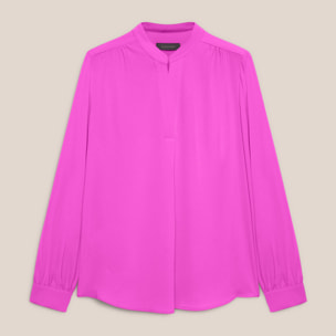 Elena Mirò - Blusa con fruncidos - Fuchsia