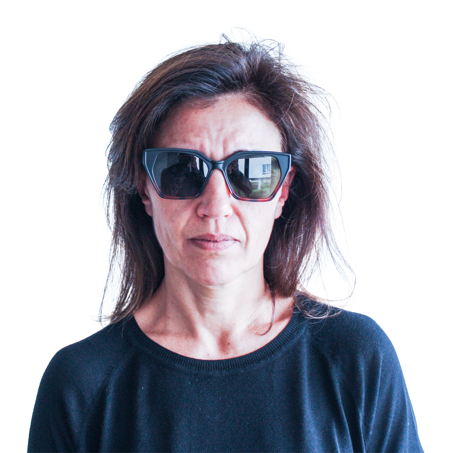 Gafas de sol OCEAN JAIPUR - Negro up y demi marrón down / Verde