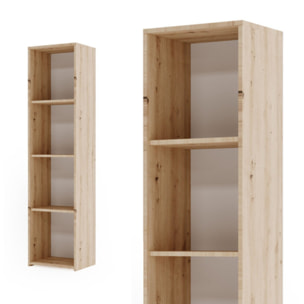 Libreria a colonna LONI 160x40 cm rovere Artisan con 4 ripiani a giorno