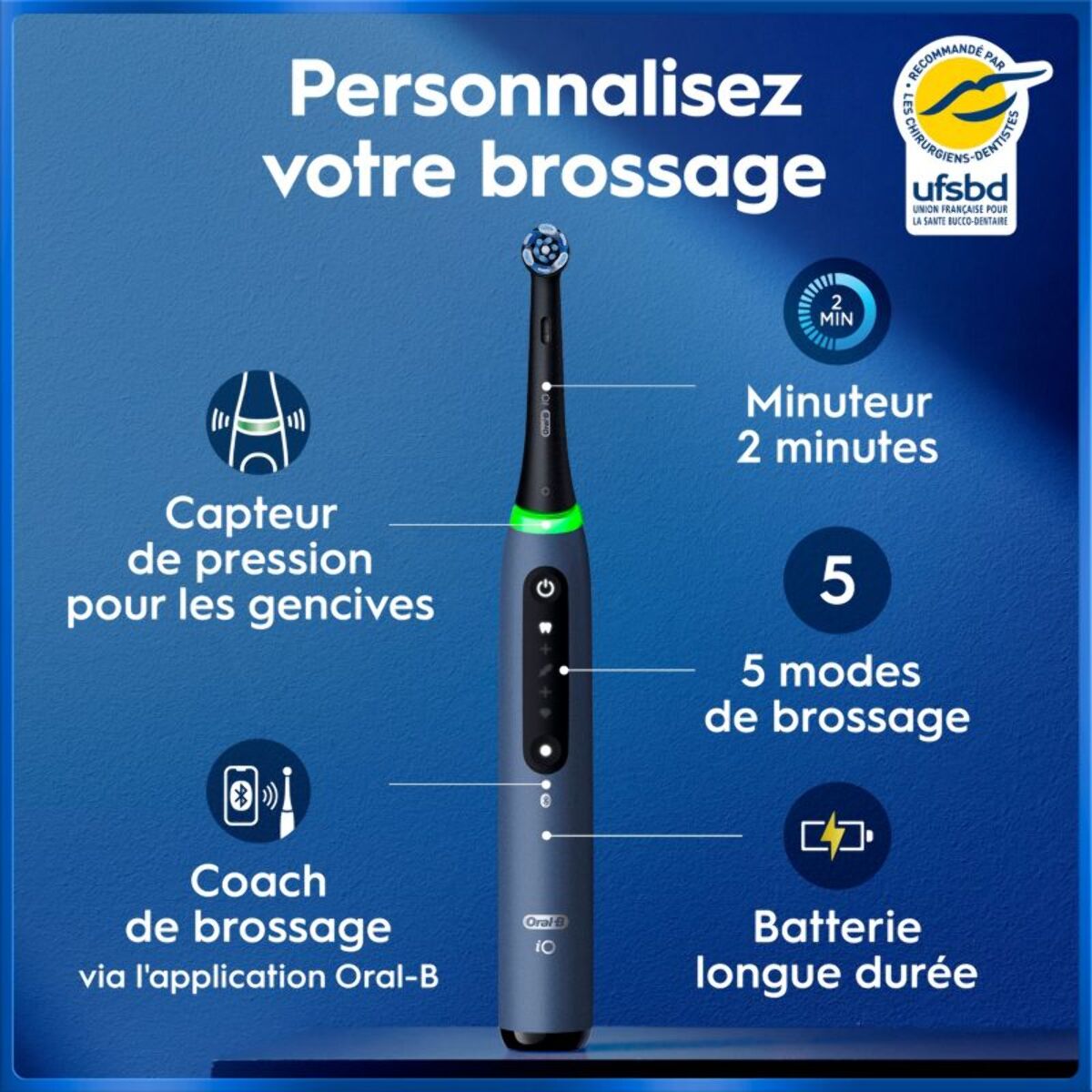 Brosse à dents électrique ORAL-B iO5s Series Ocean Blue