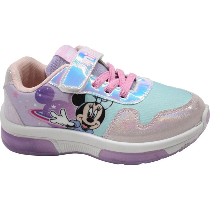 Deportiva Suela Pvc Con Luces Minnie