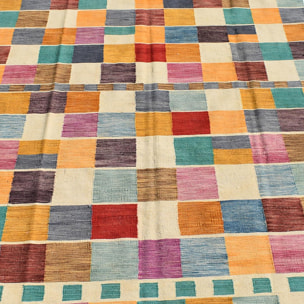 Authentique tapis d'orient kilim tissé à la main