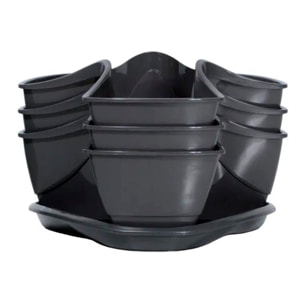 Jardín vertical colgante coubi herbal 9l., dimensiones (mm) 295x295x880, color grafito