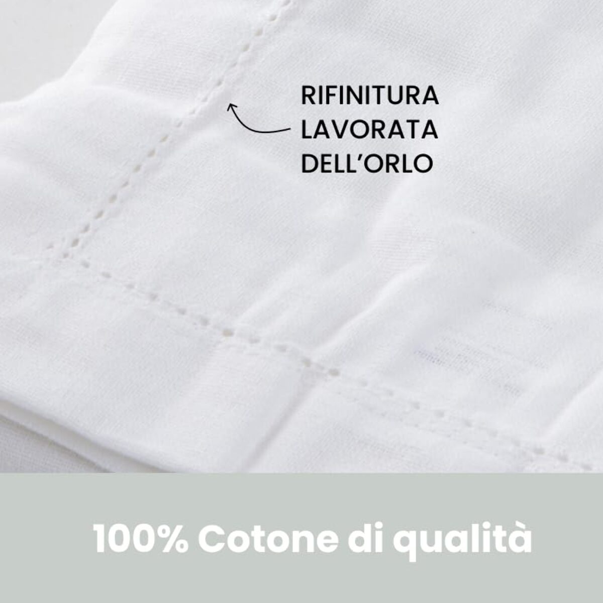 Intrecci – Set 6 tovaglioli in puro cotone 40x40 cm