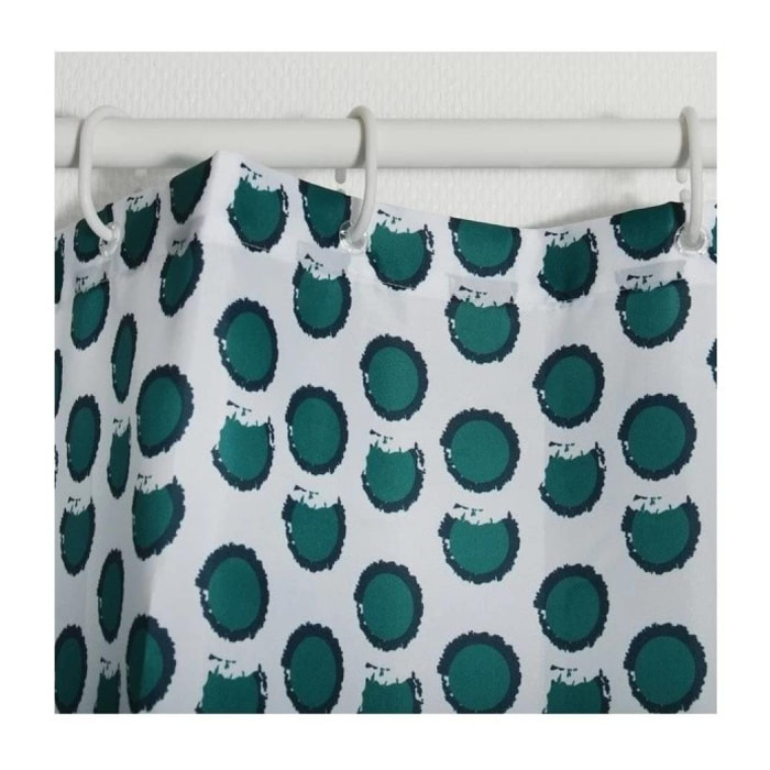 Rideau de douche Polyester DEEP FOREST 180x200cm Bleu Vert Spirella