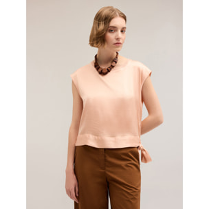 Motivi - Blusa in raso con nodo - Rosa