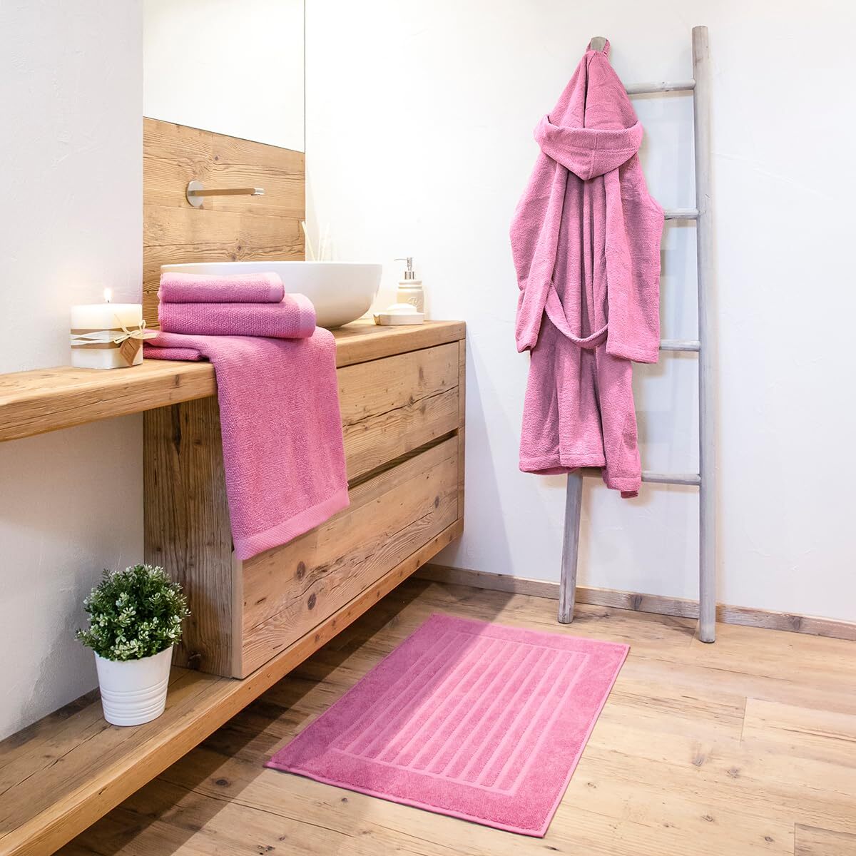 INTRECCI HOME Tappeto Bagno, in Puro Cotone 700 g, , Morbidezza Extra, Assorbenza Superiore, Elegante e Durevole
