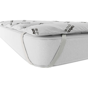 TOPPER TRAPUNTATO CARBONIO CON ELASTICI - Made in Italy