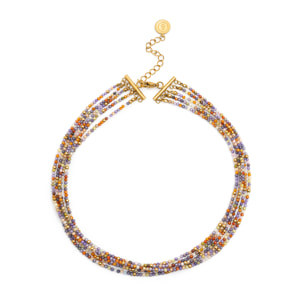 Choker Crystals Cleopatra Acero Baño Oro