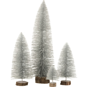 J-Line décoration Sapin De Noël - plastique - argent - large