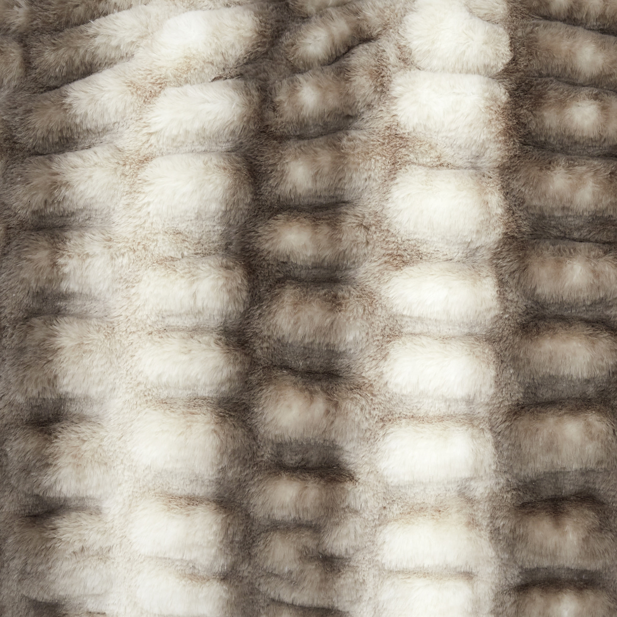 Plaid - HOME DECO FACTORY - Luxury - Imitation Fourrure - Bicolore - Blanc et Marron