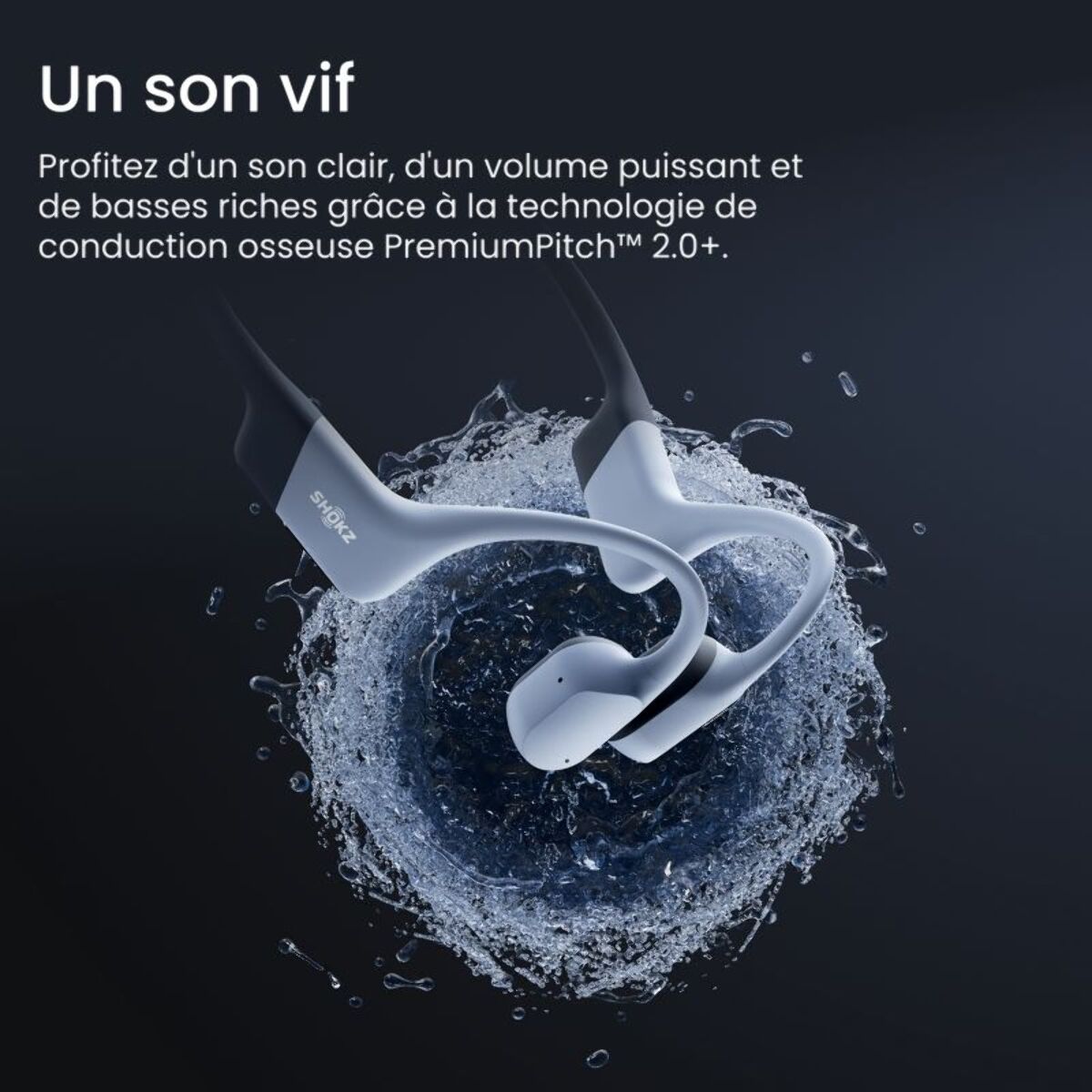 Casque SHOKZ OpenSwim Pro Gris