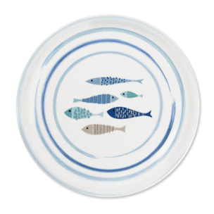 Set de 6 Assiettes à Pizza Excelsa – North Sea, Porcelaine Blanche