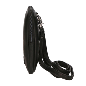 Borsa a tracolla unisex In Vera pelle Made in India 13x21x1,5 cm