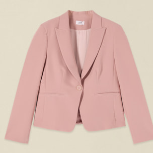 Oltre - Blazer de un botón con solapas - Rosa