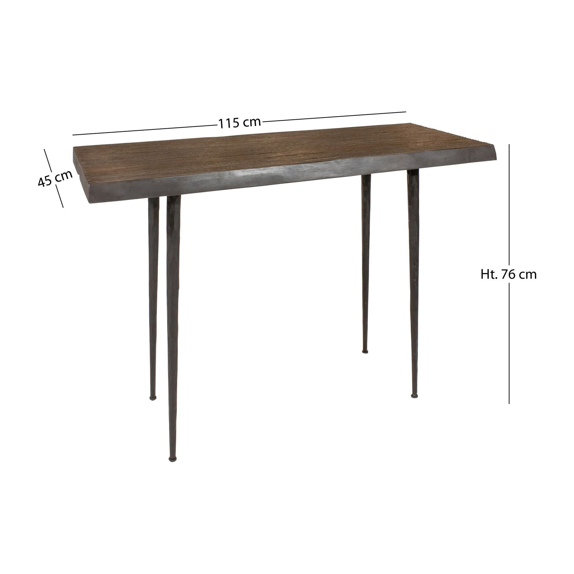 Console en bois d'acacia brûlé  LAGOS