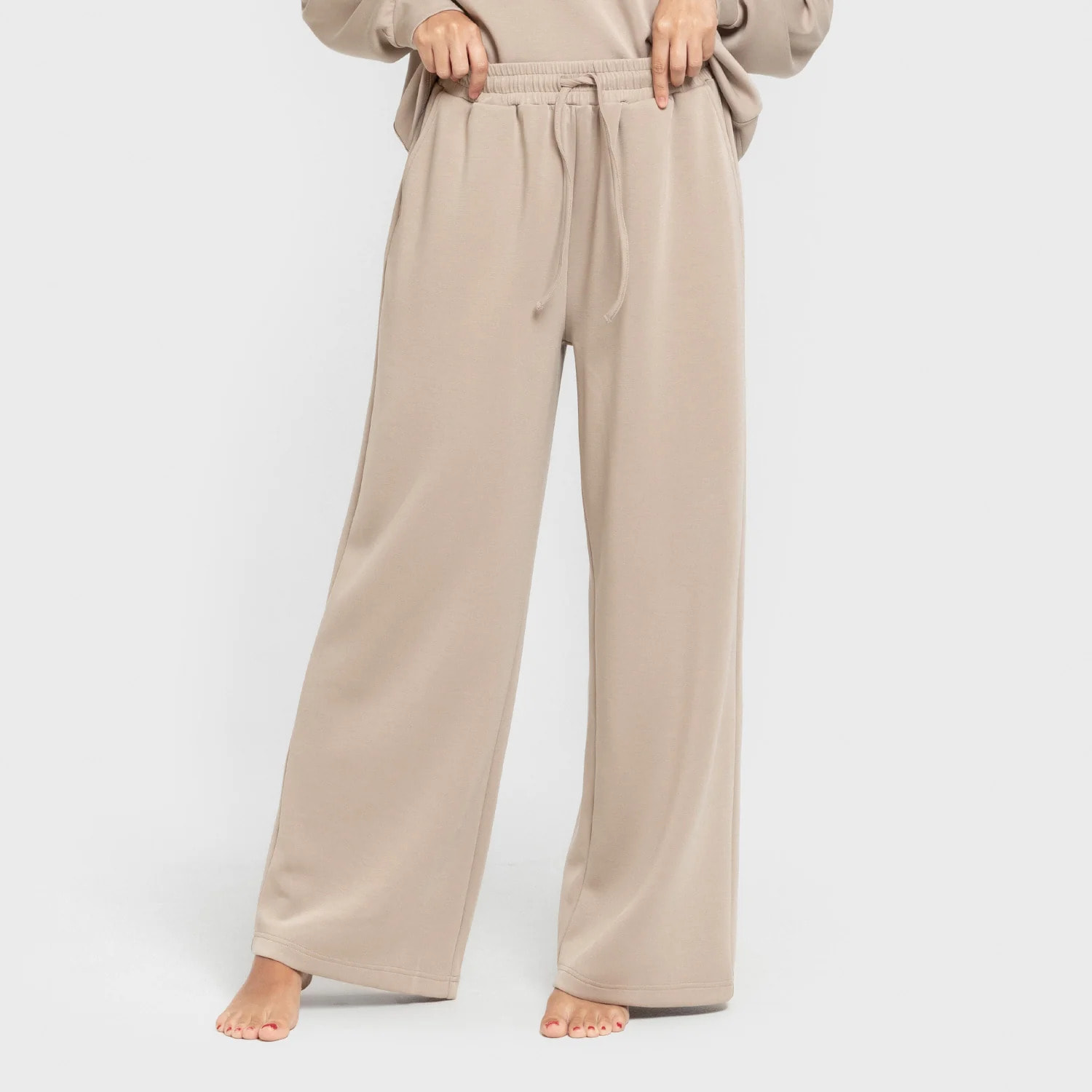 Pantalón largo estilo modal mujer