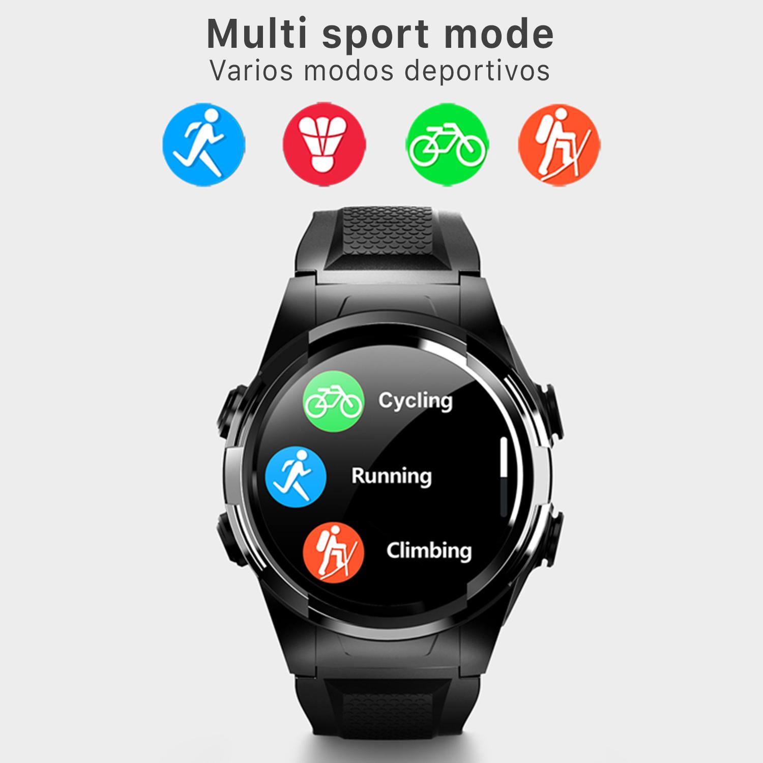 Smartwatch S201 multideporte, tensión y O2 en sangre, con auriculares TWS 5.1 integrados