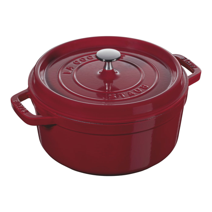 Cocotte 26 cm, Rond(e), Bordeaux, Fonte