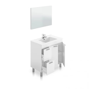 Mueble de baño con espejo Liz Blanco Brillo