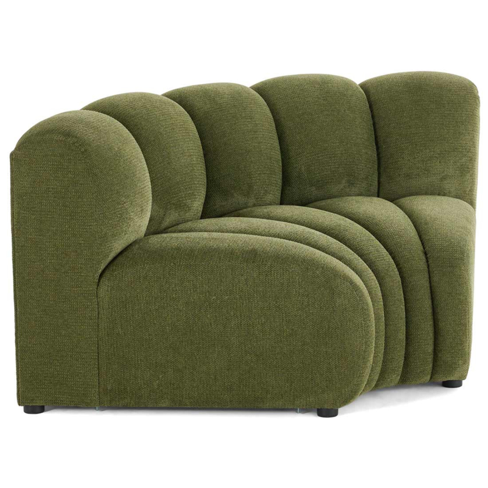 Debbie - module d'angle réversible en tissu texturé - Vert