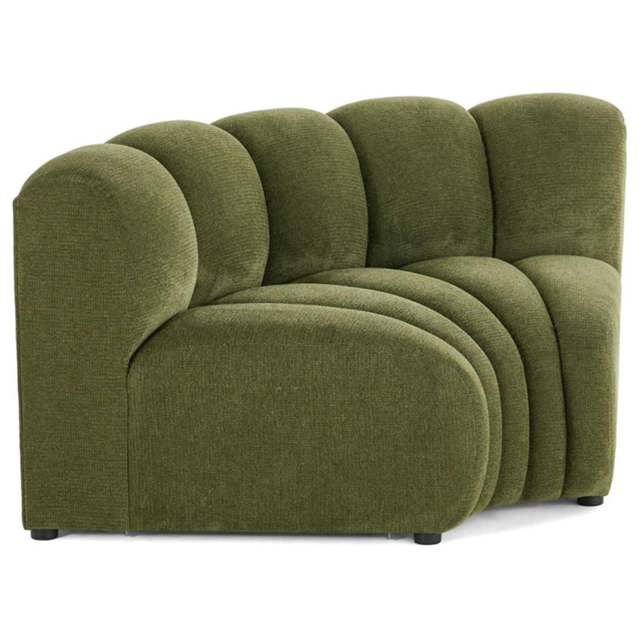 Debbie - module d'angle réversible en tissu texturé - Vert
